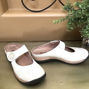 Romika slip on mules in white leather